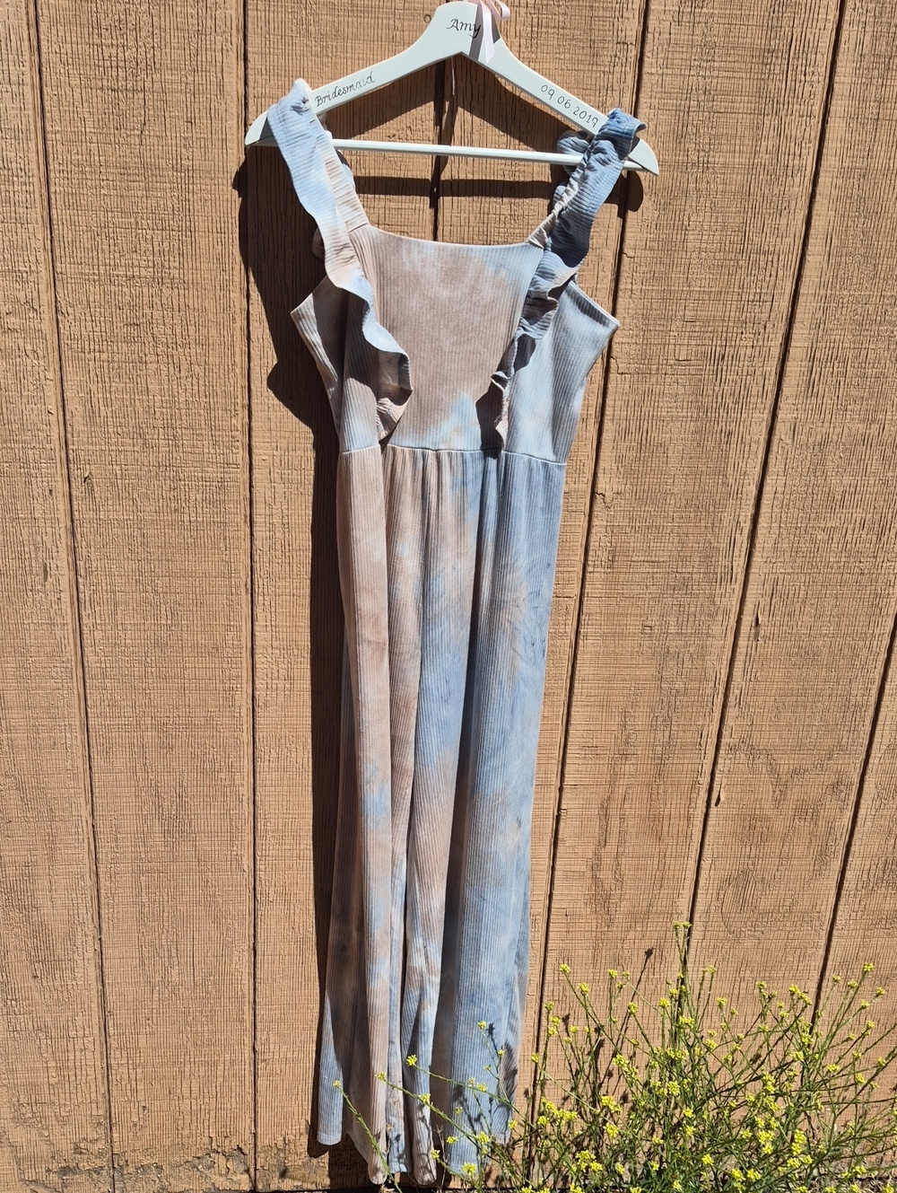 Blue And Brown Romper